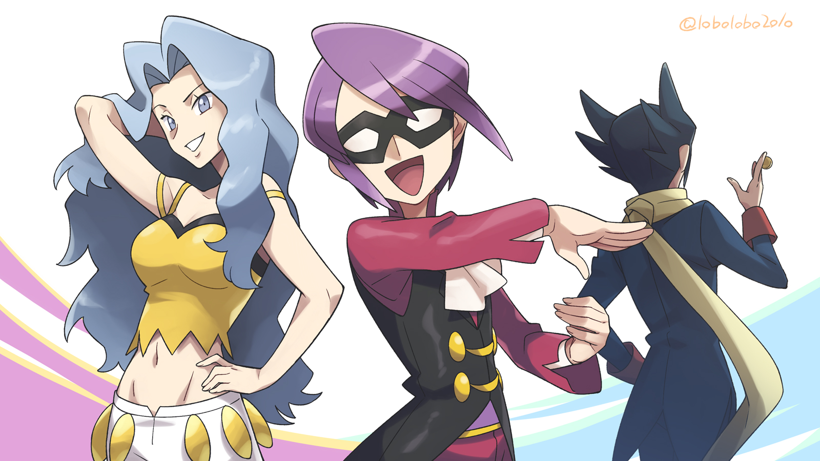 Grimsley Karen And Will Pokemon And 3 More Drawn By Momoji Lobolobo10 Danbooru