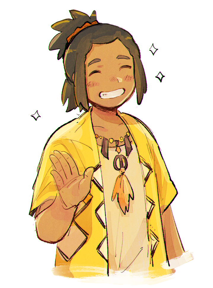hau (pokemon and 1 more) drawn by nishio_(ni_3597193)