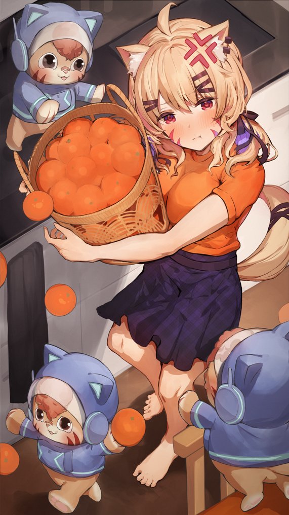 shyrei faolan and pokatto (indie virtual youtuber) drawn by takeno_(hashi_falcon)