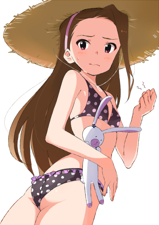 minase iori and usa-chan (idolmaster) drawn by nazononiku