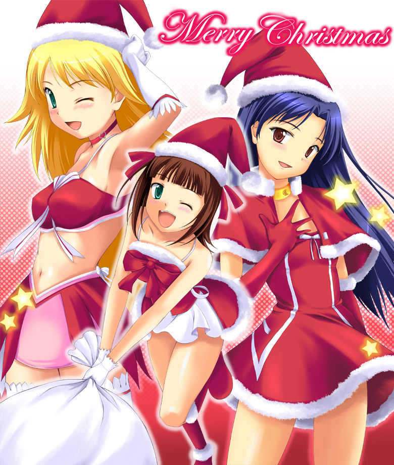 hoshii miki, kisaragi chihaya, and amami haruka (idolmaster and 1 more) drawn by nishi_(count2.4)