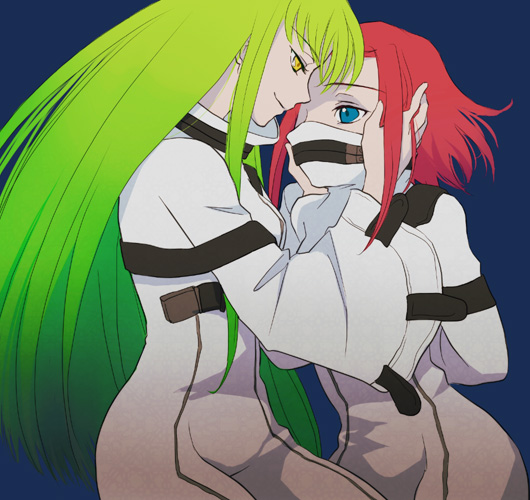 c.c. and kouzuki kallen (code geass) drawn by plum_(arch)