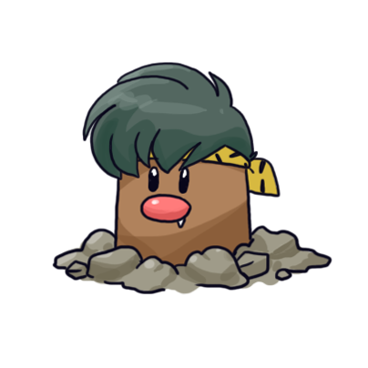 diglett and hibiki ryouga (pokemon and 1 more) drawn by wanta_(futoshi)