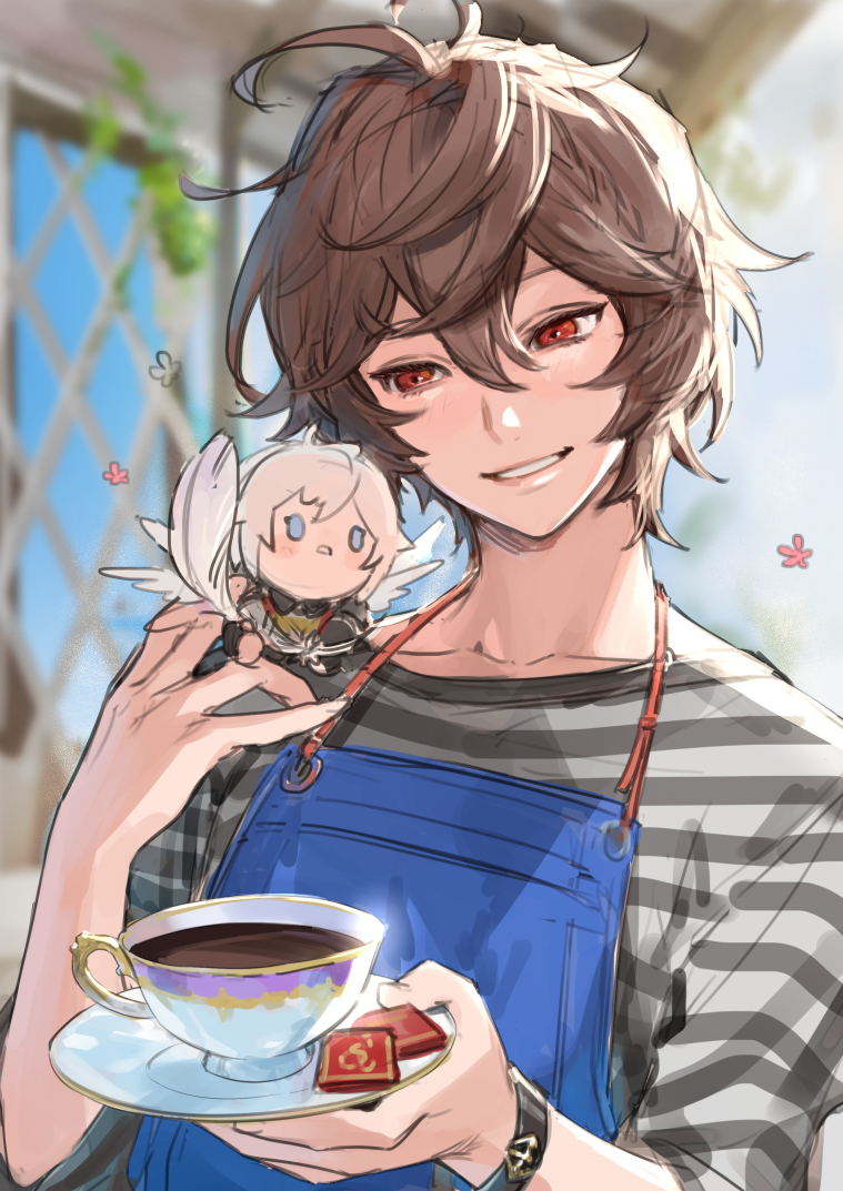 sandalphon and lucifer (granblue fantasy) drawn by tekki_(tki)