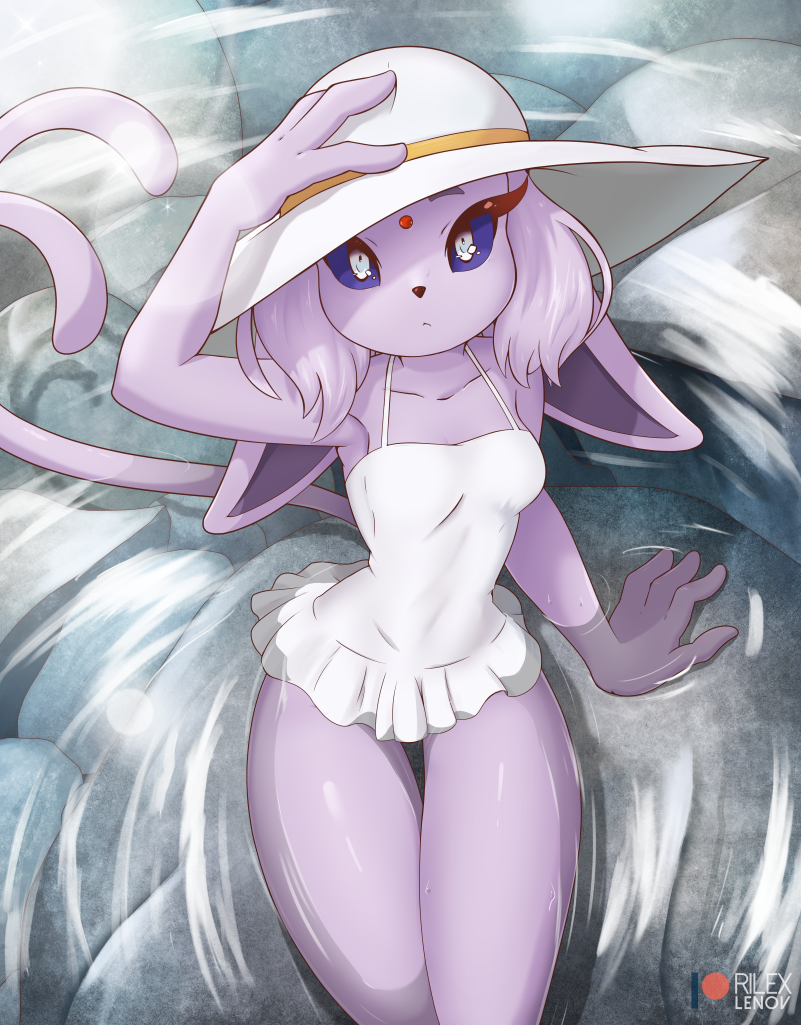espeon and tamaki (original and 1 more) drawn by rilex_lenov