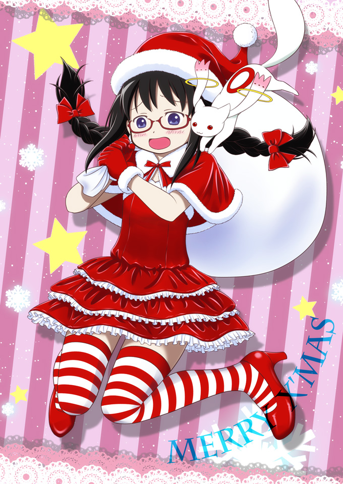 akemi homura and kyubey (mahou shoujo madoka magica) drawn by cap_(dkdm-d)
