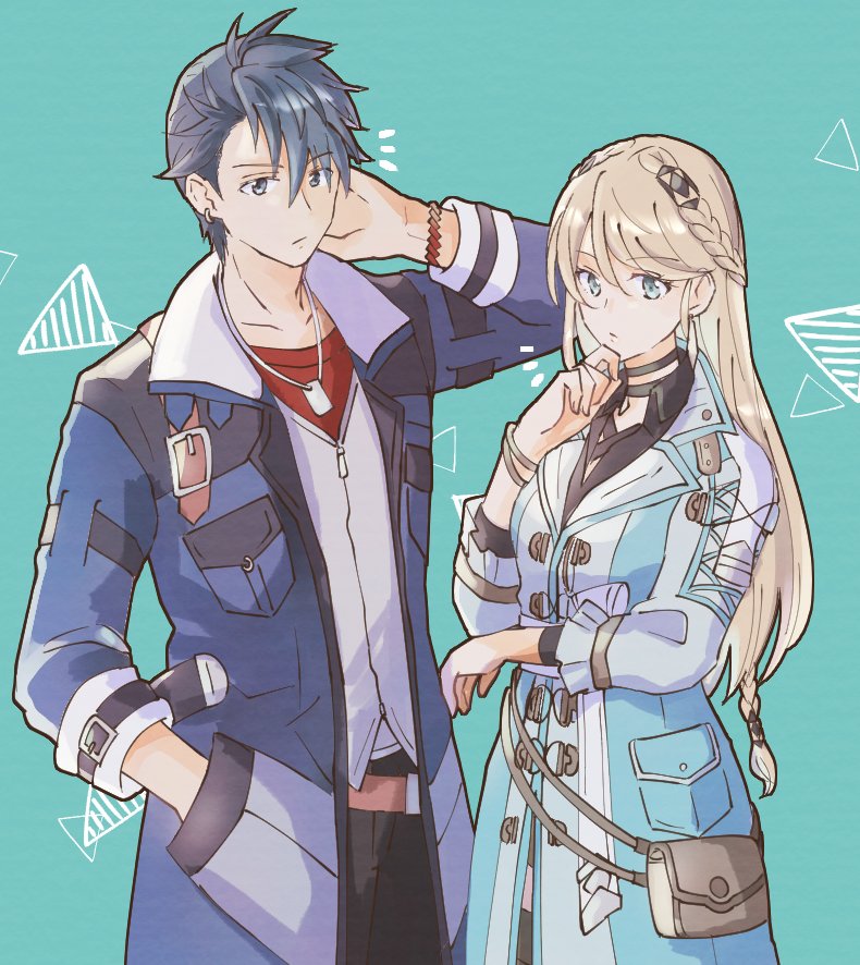 van arkride and elaine auclair (eiyuu densetsu and 2 more) drawn by appleajyuxxxx