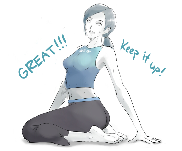 wii fit trainer (super smash bros. and 1 more) drawn by keving0d