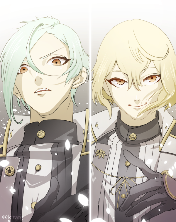 higekiri and hizamaru (touken ranbu) drawn by kitanorth8