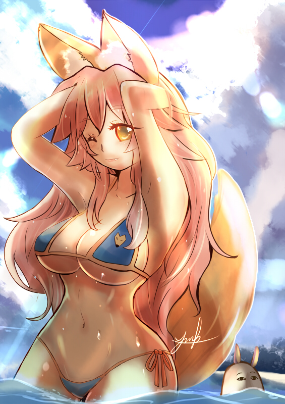 tamamo, nitocris, tamamo no mae, and medjed (fate and 1 more) drawn by ymk