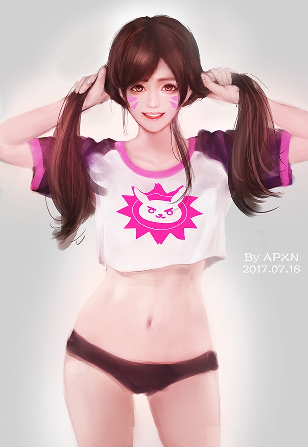 d.va (overwatch and 1 more) drawn by ap_xn