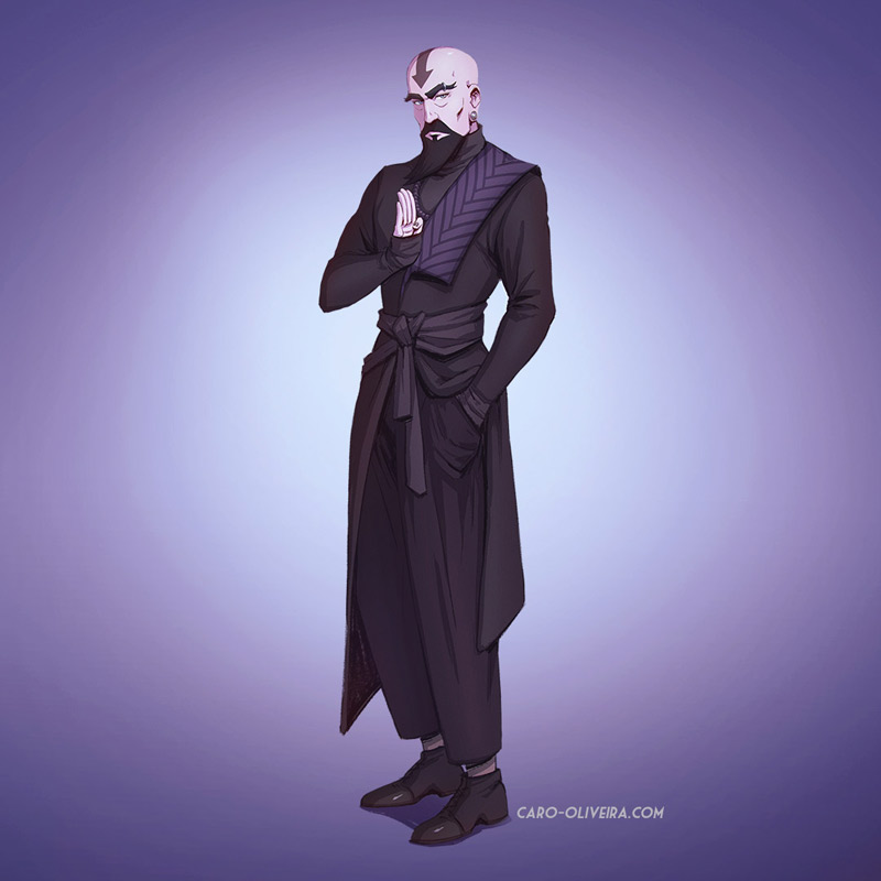tenzin (avatar legends and 1 more) drawn by caro_oliveira