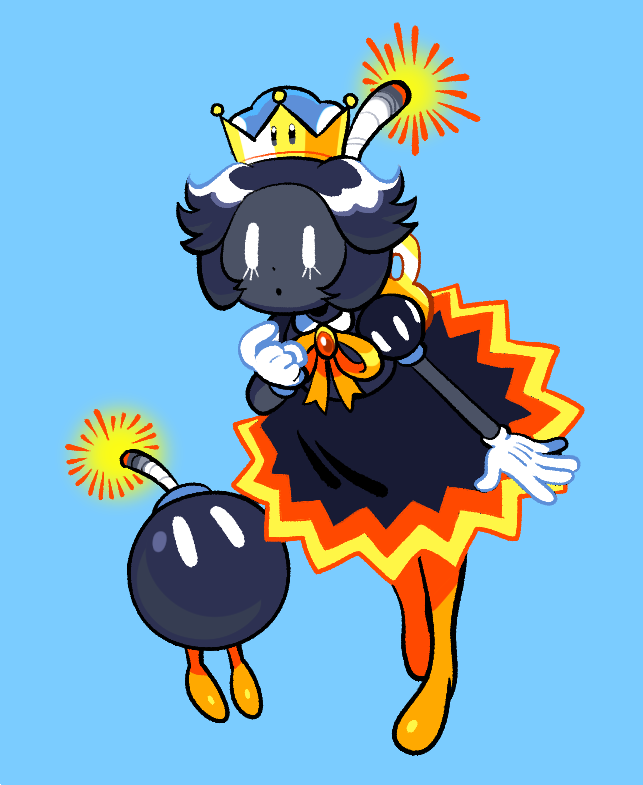 bob-omb and princess bob-omb (mario and 1 more) drawn by sorrysap