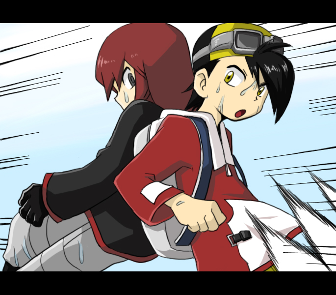 ethan and silver (pokemon and 1 more) drawn by tpi_ri