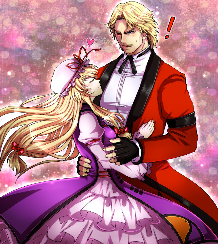 yakumo yukari and rugal bernstein (touhou and 2 more) drawn by honchu
