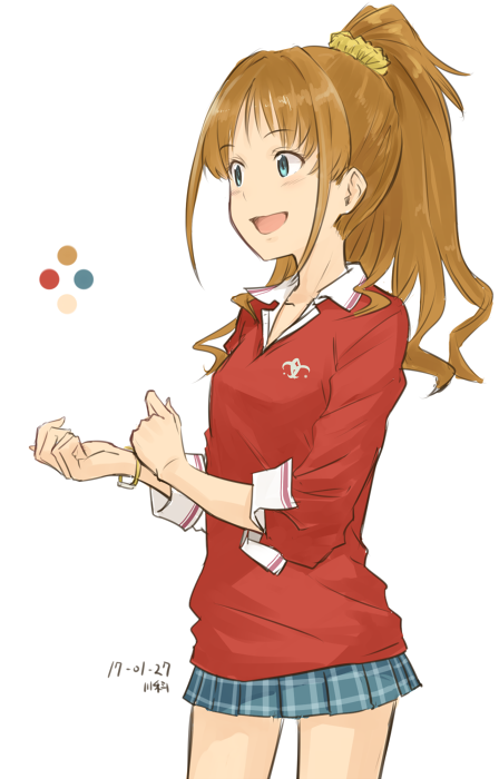 hino akane (idolmaster and 1 more) drawn by kawashina_(momen_silicon)