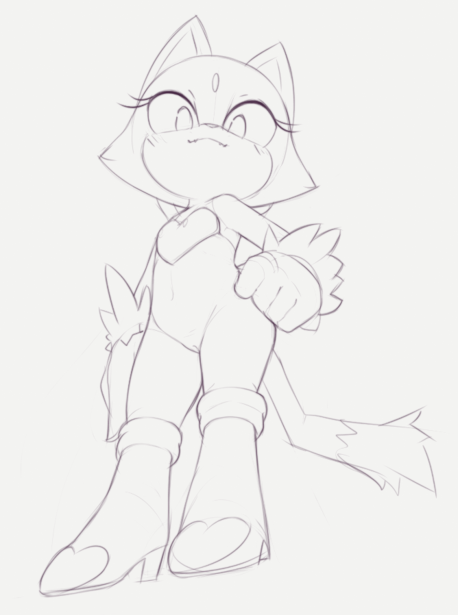 blaze the cat and rouge the bat (sonic) drawn by kekitopu