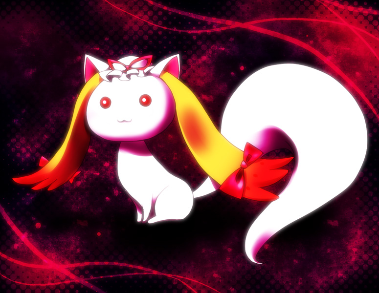 yakumo yukari and kyubey (touhou and 1 more) drawn by yube_(skyhacker)