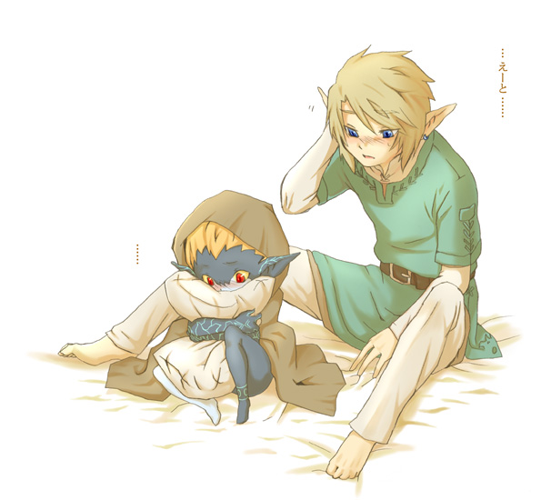 link and midna (the legend of zelda and 1 more) drawn by inumimi_moeta