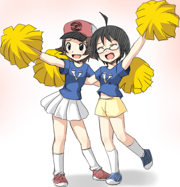 hilbert and cheren (pokemon and 1 more) drawn by totokichi