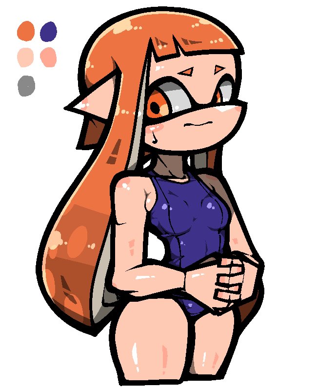 inkling player character, inkling girl, and kaori (splatoon) drawn by name_omoitukan2