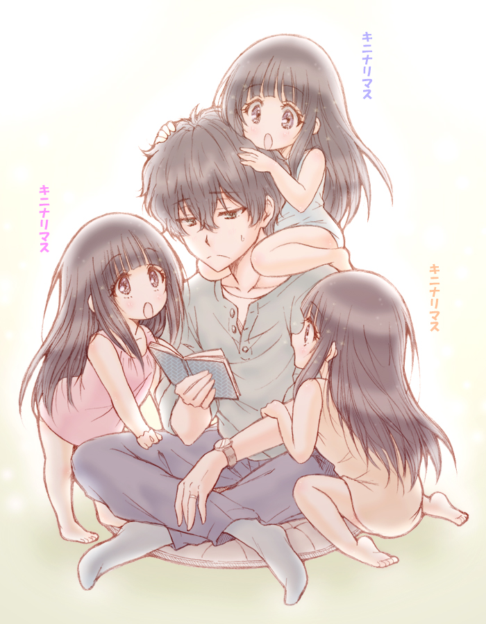 chitanda eru and oreki houtarou (hyouka) drawn by bluez