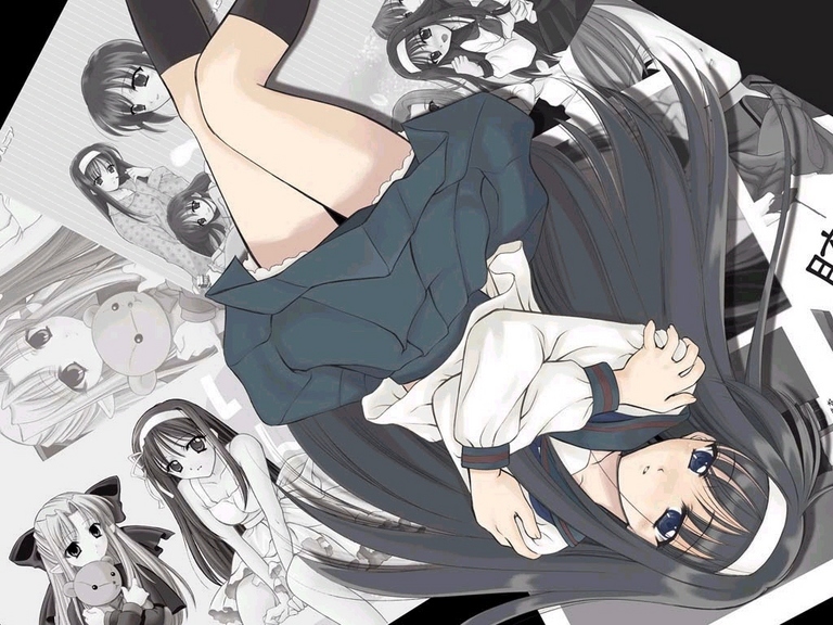 tohno akiha, hisui, len, seo akira, tsukihime souka, and 1 more (tsukihime) drawn by ren_(black_angel)