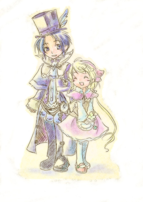frederic chopin and polka (trusty bell) drawn by kouji_(re.m.er)