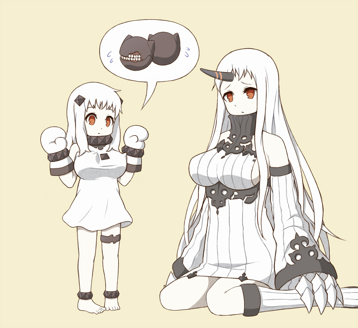 northern ocean princess and seaport princess (kantai collection) drawn by mozukusa