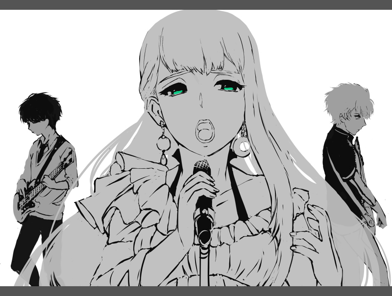 slaine troyard, kaizuka inaho, and asseylum vers allusia (aldnoah.zero) drawn by tarakoutibiru