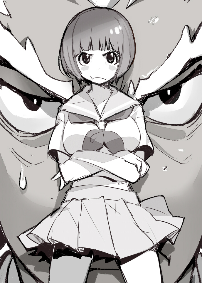 mankanshoku mako and gamagoori ira (kill la kill) drawn by shiokobu_tamago