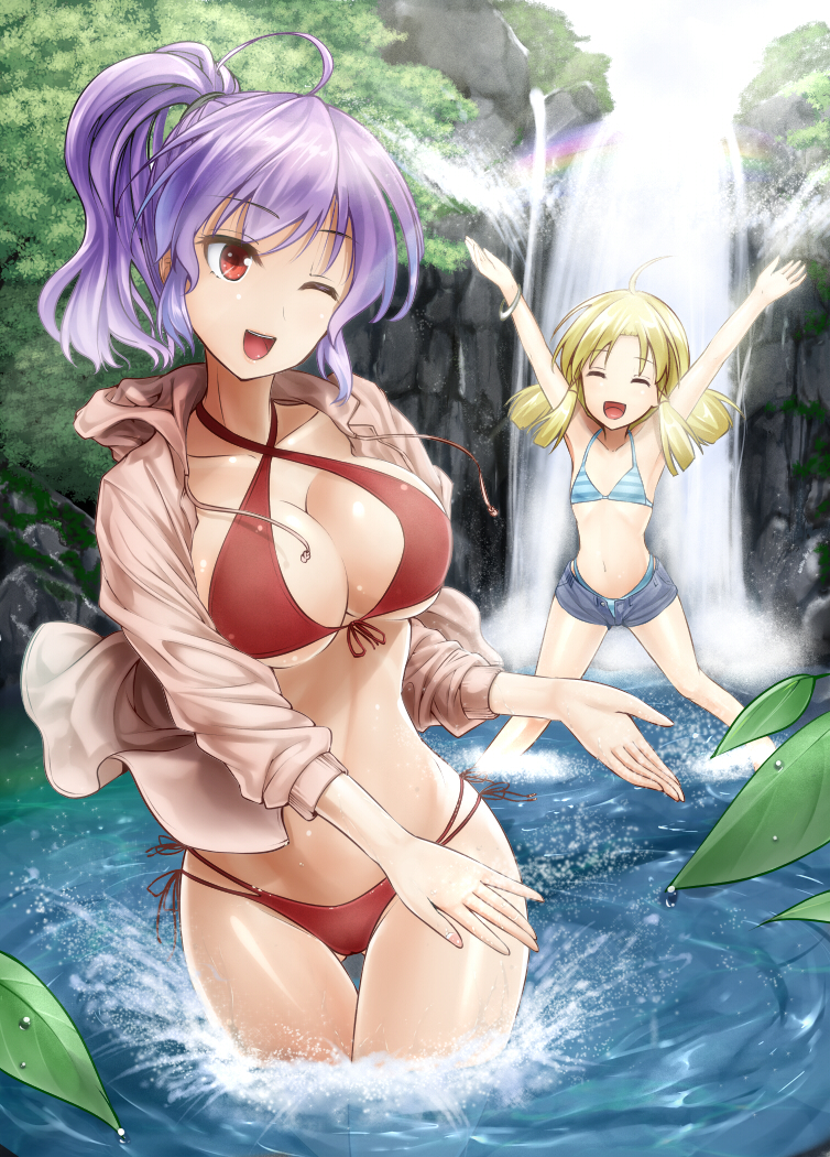 moriya suwako and yasaka kanako (touhou) drawn by y2