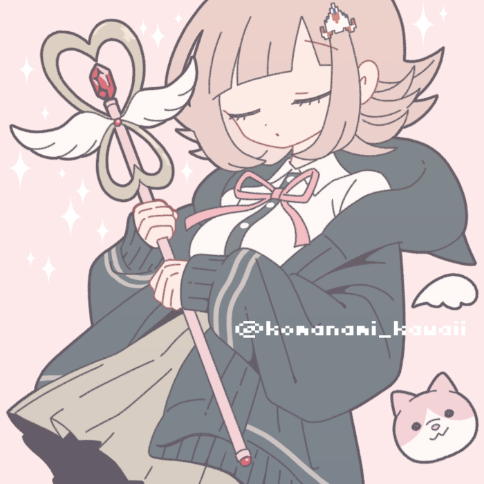 nanami chiaki (danganronpa and 2 more) drawn by komanami_kawaii