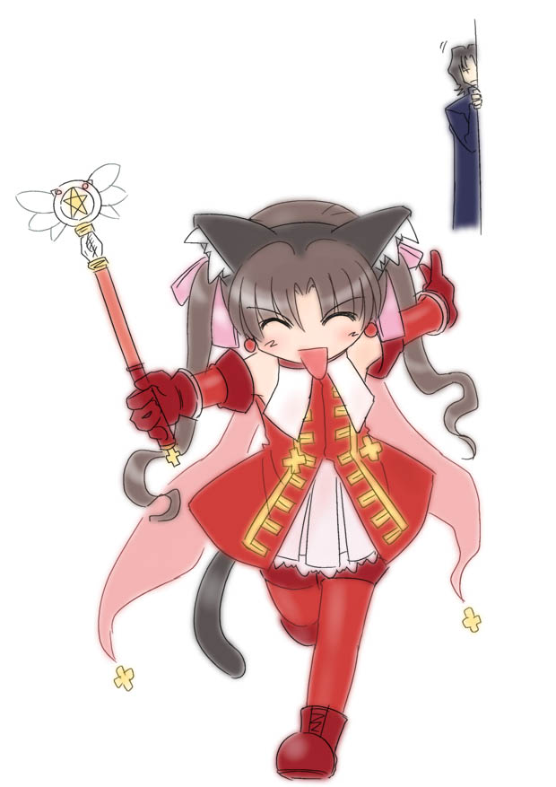 tohsaka rin, kotomine kirei, magical ruby, and kaleido ruby (fate and 2 more)