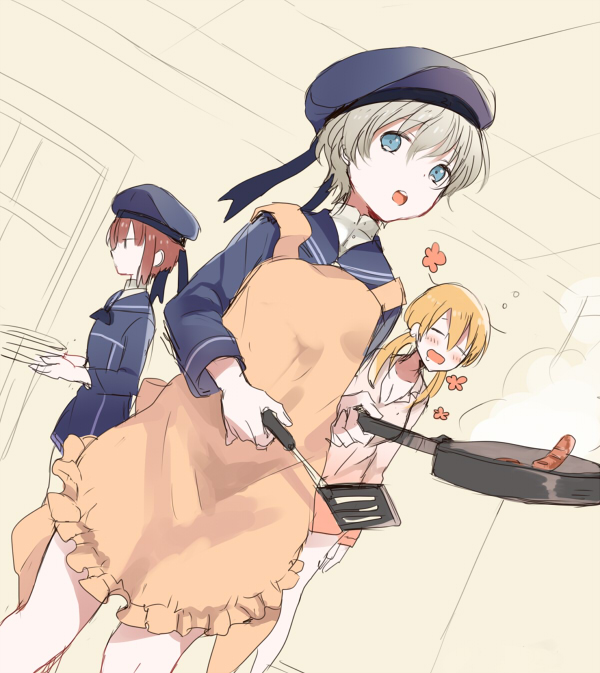 prinz eugen, z1 leberecht maass, and z3 max schultz (kantai collection) drawn by ishita_(sunagimomo)