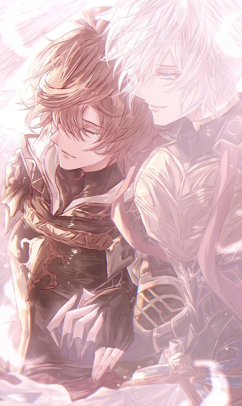 sandalphon and lucifer (granblue fantasy) drawn by muramitsu_(d3jgv)