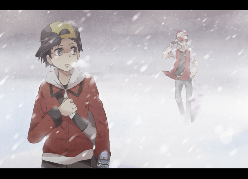 red and ethan (pokemon and 2 more) drawn by suikka
