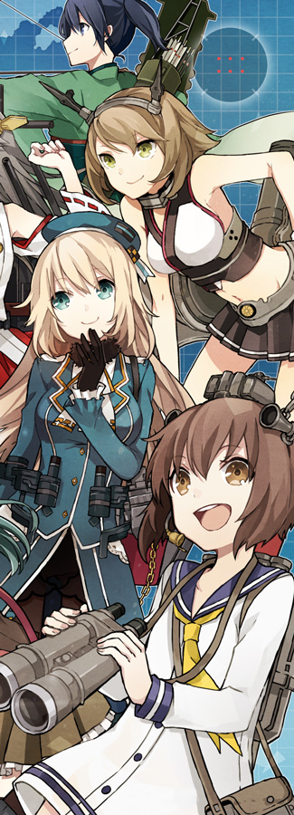 haruna, suzuya, yukikaze, atago, mutsu, and 1 more (kantai collection) drawn by buzz_(moi)
