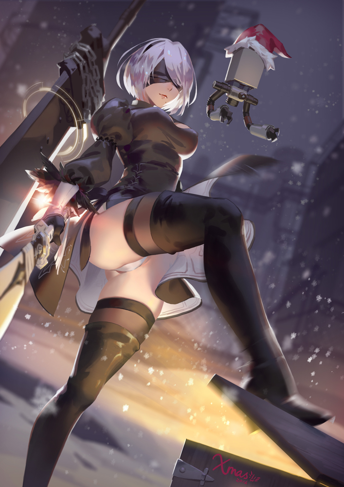 2b and pod (nier and 1 more) drawn by jofang