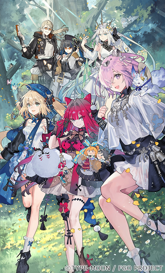 artoria pendragon, mash kyrielight, fujimaru ritsuka, oberon, fou, and 8 more (fate and 1 more) drawn by starshadowmagician