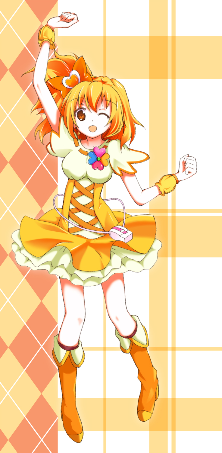 yamabuki inori and cure pine (precure and 1 more) drawn by yuzuhara902