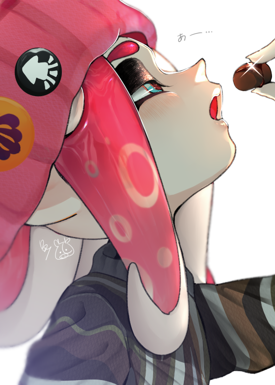 octoling player character and octoling girl (splatoon and 1 more) drawn by ujijino