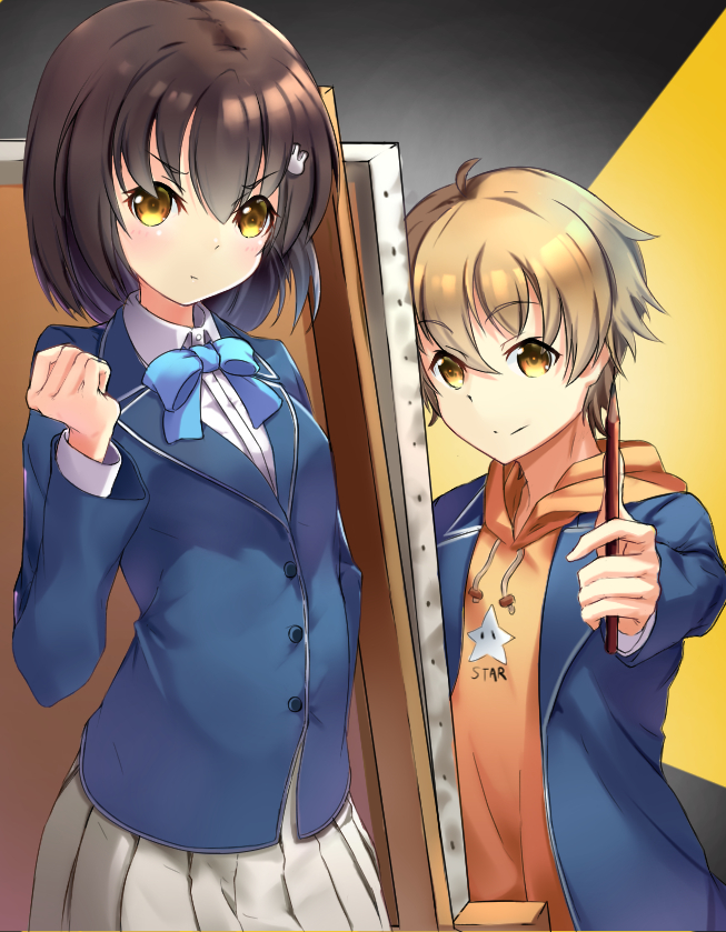 usami mizuki and uchimaki subaru (kono bijutsubu niwa mondai ga aru!) drawn by karakushi