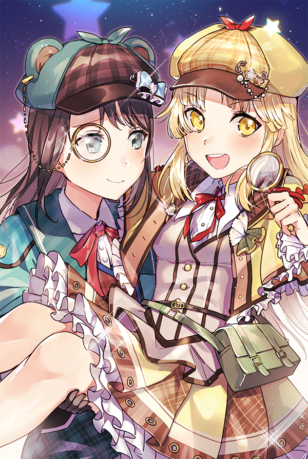 tsurumaki kokoro and okusawa misaki (bang dream!) drawn by tiny_(tini3030)