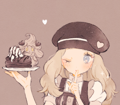 serena, alcremie, and dawn (pokemon and 1 more) drawn by ryokuno_green