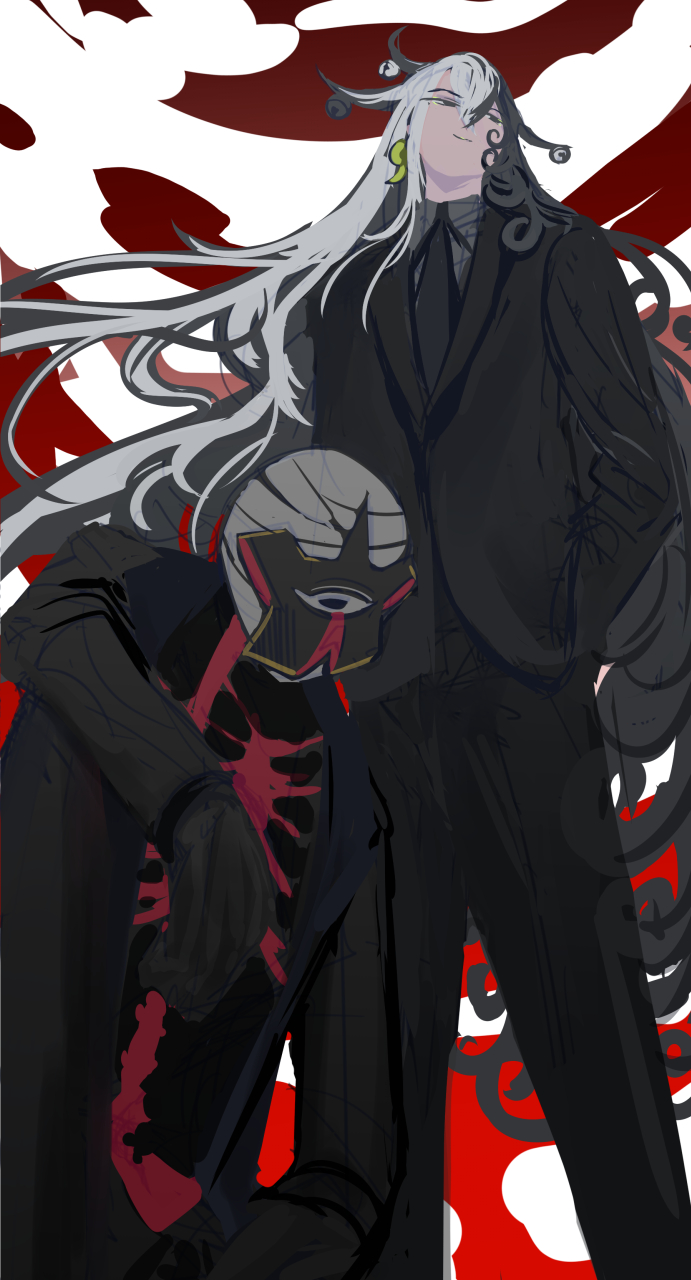 ashiya douman and akimitsu-dono (fate and 1 more) drawn by bill_bule
