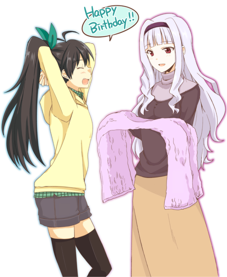 shijou takane and ganaha hibiki (idolmaster) drawn by kisaragi_ichigo