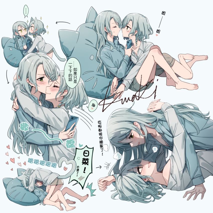 hikawa sayo and hikawa hina (bang dream!) drawn by tanco_sae