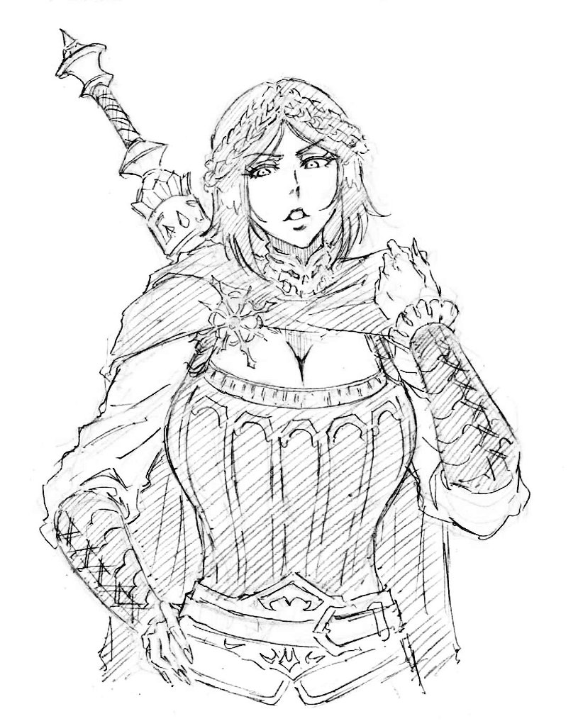 serana (the elder scrolls and 1 more) drawn by rakusakugk