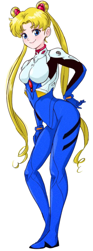 tsukino usagi, ikari shinji, and sailor moon (neon genesis evangelion and 1 more) drawn by tsunemoku